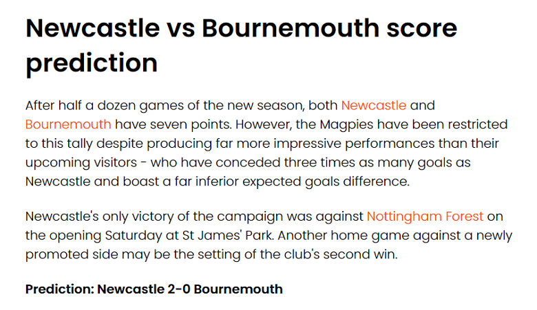 Gray Whitebloom memprediksi Newcastle vs Bournemouth, 9 malam pada 17 September - Foto 1